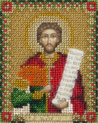 Набор для вышивания PANNA арт. CM-1931 Икона Святого мученика Виктора Месукевийского, Грузинского 8,5х11 см