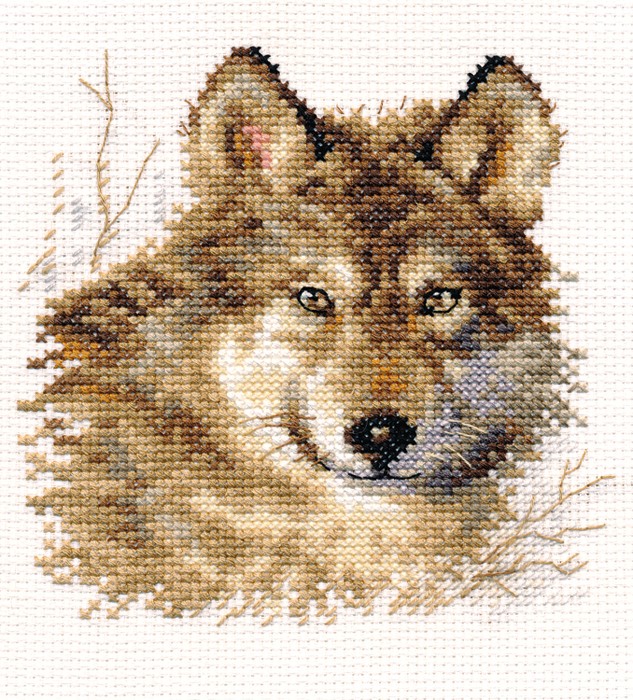 Схема для вышивания бисером Волки в сосновом лесу А2-К Acorns