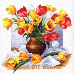 Рисунок на канве МАТРЕНИН ПОСАД арт.41х41 - 1269 Тюльпаны