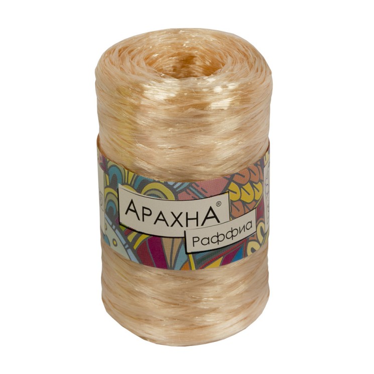 Пряжа ARACHNA Raffia (100% полипропилен) 5х50г/200м цв.04 золотой