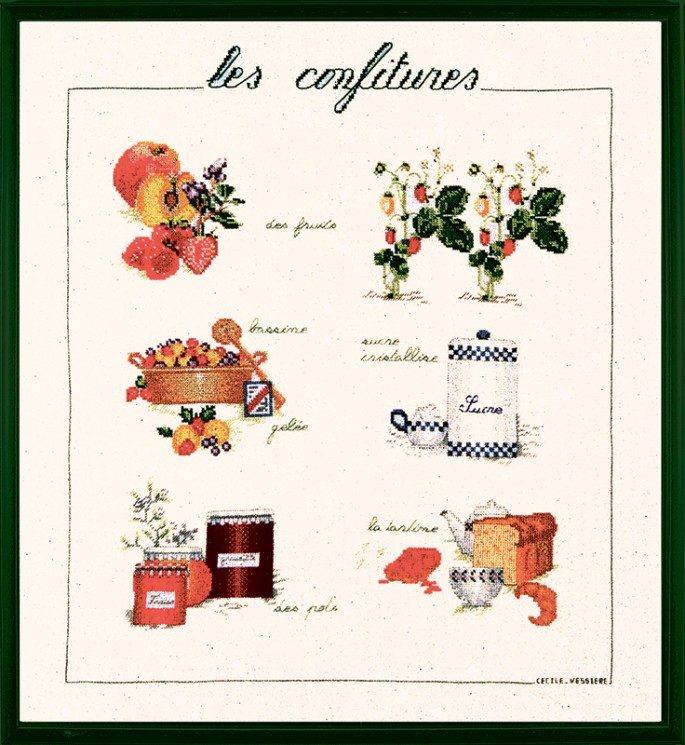 Набор для вышивания Le Bonheur des Dames арт.1182 Confiture (Конфитюр) 40х46 см