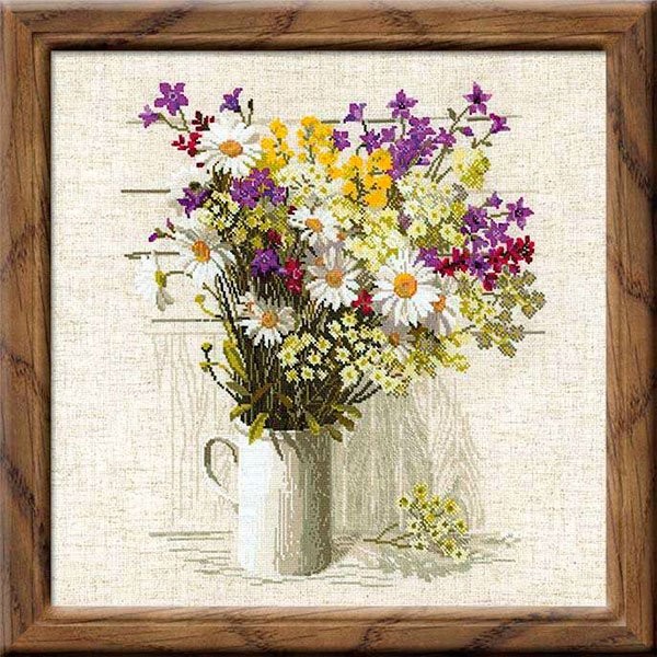 Набор для вышивания РИОЛИС арт.924 Полевые цветы 45х45 см