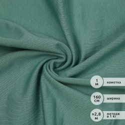 Футер 2х нитка петля Поликоттон стрейч 220г Twill French Terry цв.S004 полынь в нарезке 1м