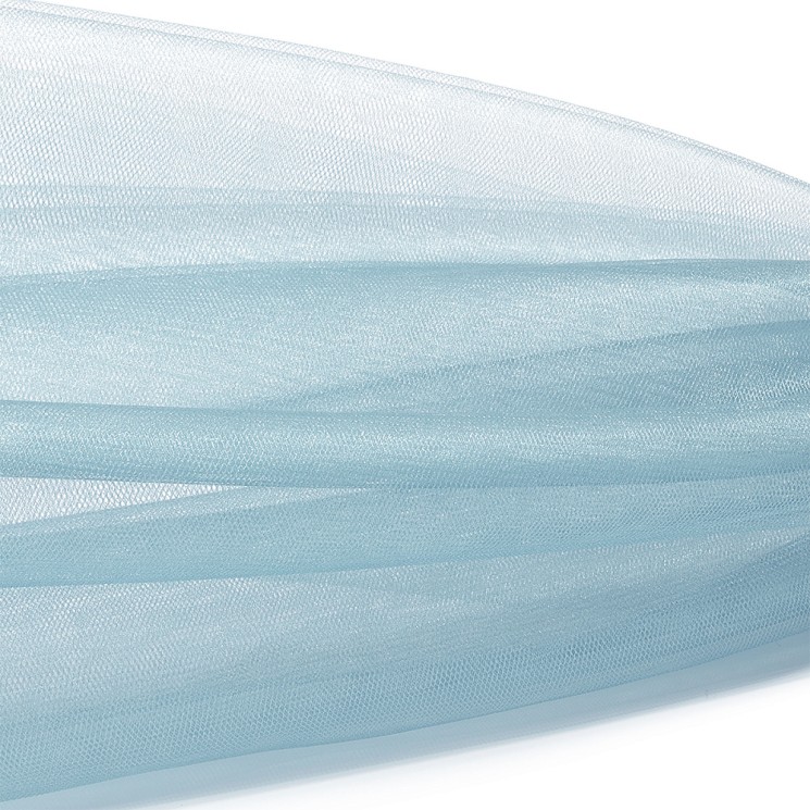 Фатин Кристалл средней жесткости блестящий арт.K.TRM шир.300см, 100% полиэстер цв. 67 К уп.5м - голубой