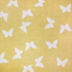 Ткань ранфорс Бабочки, арт.SL-3617, 100% хлопок, шир.240см, цв.желтый, уп.3м