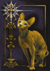 Набор для вышивания PANNA "Золотая серия" арт. K-0897 Египетская кошка 23х35 см