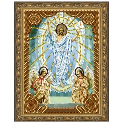 Картина 5D мозаика с нанесенной рамкой Molly арт.KM0712 Воскресение Христово (7 цветов) 20х30 см