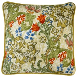 Набор для вышивания подушки Bothy Threads арт.TAC9 Golden Lily William Morris (Золотая лилия) 35,5х35,5 см