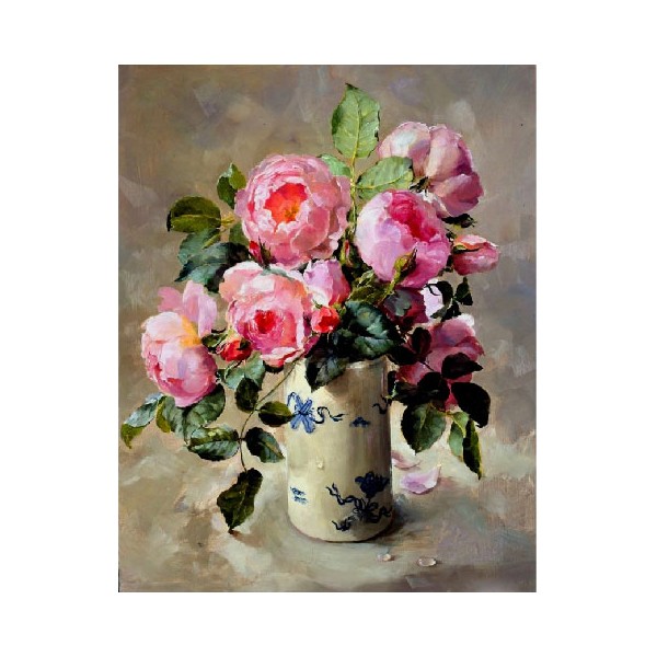 Картины по номерам Molly арт.KH0638 Розовый букет (26 цветов) 40х50 см