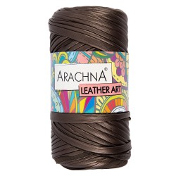 Пряжа ARACHNA LEATHER ART (100% полиэстер) 4х160г/50м цв.04 коричневый