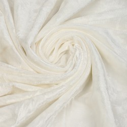 Ткань Бархат мраморный 260 г/м 95% пэ, 5% спандекс шир.150 см арт.С.2104.08 цв.белый уп.1м