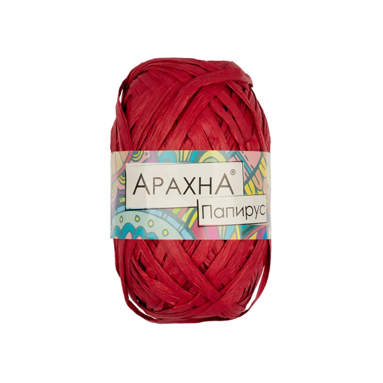 Пряжа ARACHNA Papyrus (100% целлюлоза) 10х40г/50м цв.02 красный