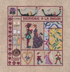 Набор для вышивания Le Bonheur des Dames арт.2651 Bienvenue Fevrier (Добро пожаловать, февраль) 21х23 см