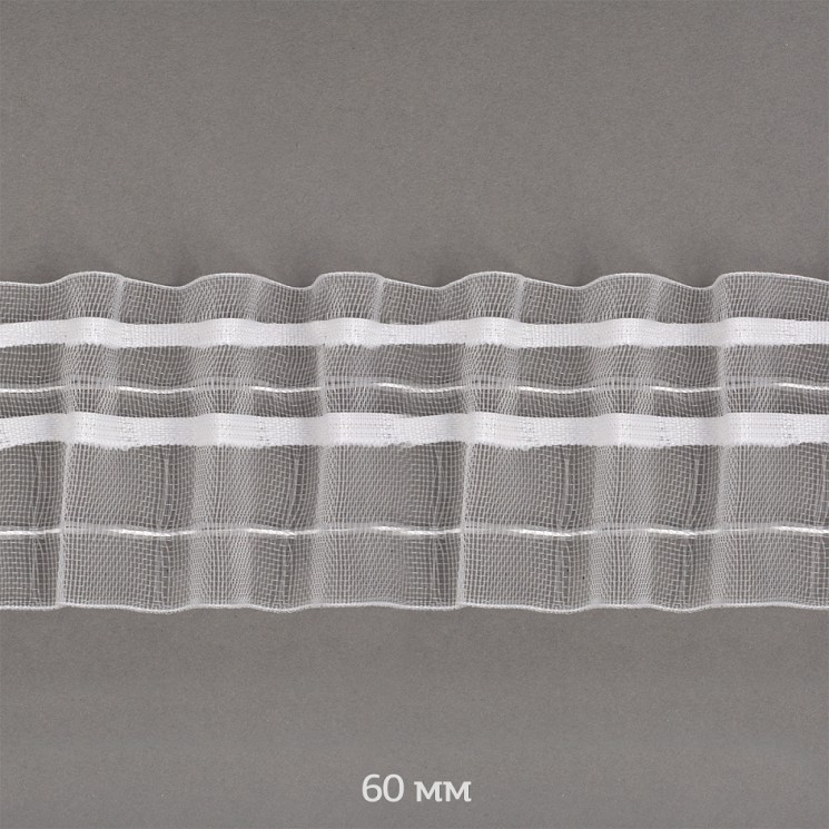 Лента шторная 60мм TBY сборка: универсальная арт.606-0 цв. прозрачный уп.10м