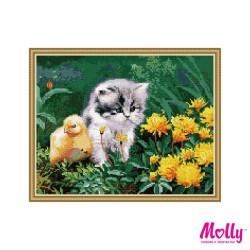 Картины мозаикой Molly арт.KM0009/1 Малыши (40 Цветов) 40х50 см упак