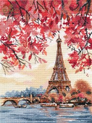 Набор для вышивания ОВЕН арт. 1373 Романтика Парижа 23х30 см