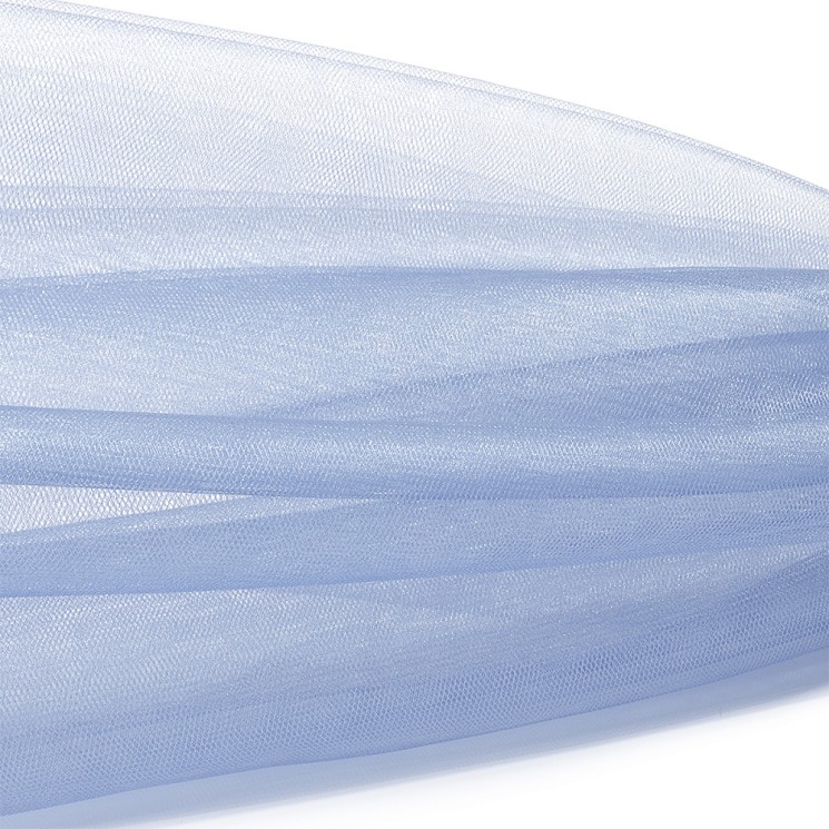 Фатин Кристалл средней жесткости блестящий арт.K.TRM шир.300см, 100% полиэстер цв. 68 К уп.5м - голубая пудра