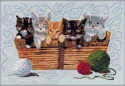 Набор для вышивания мулине НИТЕКС арт.0029 Котята 40х26,5 см