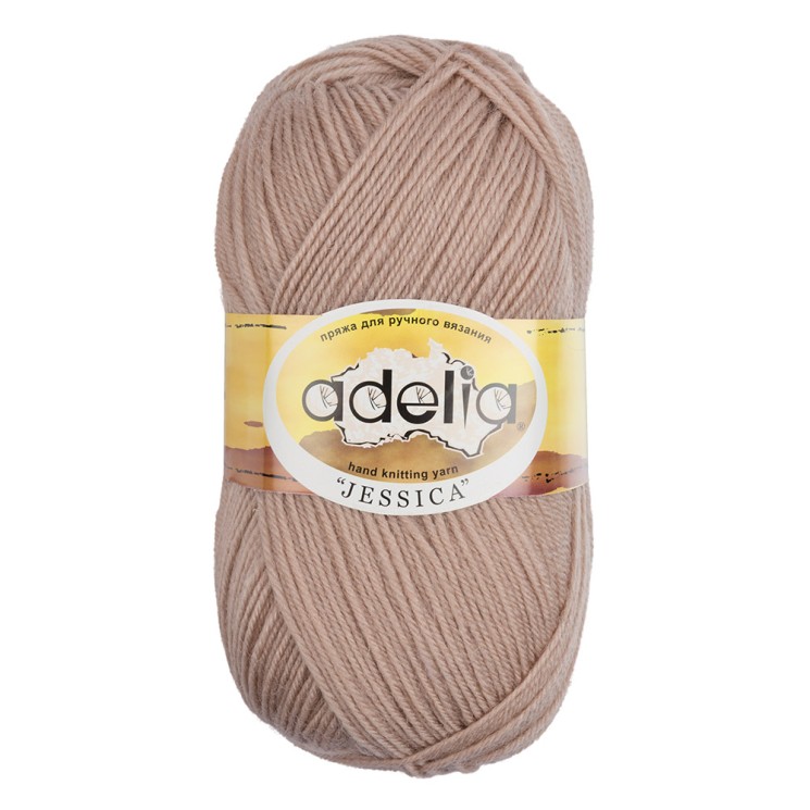 Пряжа ADELIA JESSICA (67% шерсть, 33% полиэстер) 5х100г/260м цв.18 бежевый