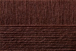 Пряжа для вязания ПЕХ "Кроссбред Бразилия" (50% шерсть, 50% акрил) 5х100г/490м цв.017 шоколад
