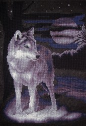Набор для вышивания PANNA арт. J-0462 Белый волк 24,5х36 см