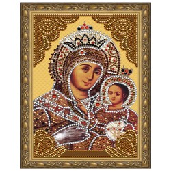 Картина 5D мозаика с нанесенной рамкой Molly арт.KM0713 Вифлеемская Божия Матерь (15 цветов) 20х30 см