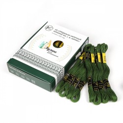 Нитки мулине цв.8806 зеленый 24х8м С-Пб