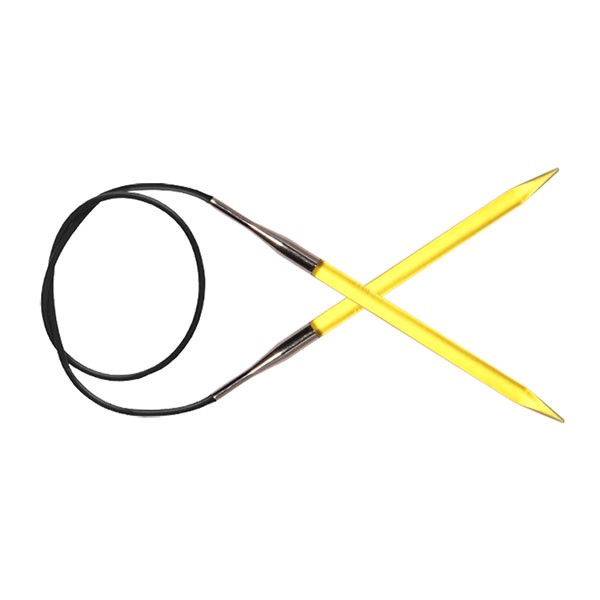 51117 Knit Pro Спицы круговые Trendz 6мм/100см, акрил, желтый