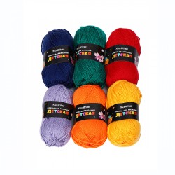 Набор пряжи для вязания Magic4Hobby Детская (100% акрил) 6х50 г/150м ассорти 3