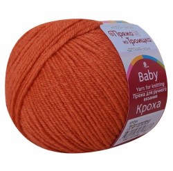 Пряжа для вязания ТРО Кроха (20% шерсть, 80% акрил) 10х50г/135м цв.0189 ярк.оранжевый