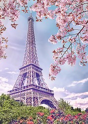 Алмазная мозаика на холсте ГРАННИ арт.Ag542 Весна в Париже 27х38см