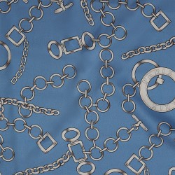 Ткань шелк Армани креп 90 г/м  97% полиэстер, 3% лайкра шир.148 см арт.T.0565.3 цв.03 голубой рул.25м
