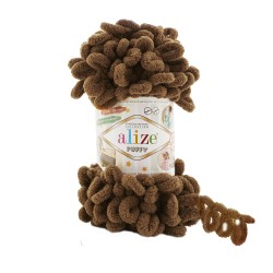 Пряжа для вязания Ализе Puffy (100% микрополиэстер) 5х100г/9.5м цв.321 кофе мокка