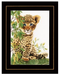 Набор для вышивания LANARTE арт.PN-0158160 Little panther 24х33 см