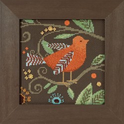 Набор для вышивания бисером MILL HILL Оранжевая птица 14х14 см