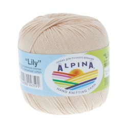 Пряжа ALPINA LILY (100% мерсеризованный хлопок) 10х50 г/175 м цв.208 бежевый