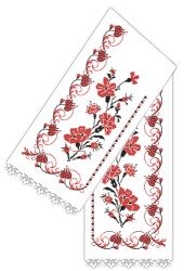 Набор для вышивания рушника для икон КАРОЛИНКА арт. КРИ-02 Божник с маками 25х140 см