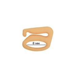 Крючок для бюстгальтера пластик TBY-12689 d8мм, цв.бежевый, уп.100шт