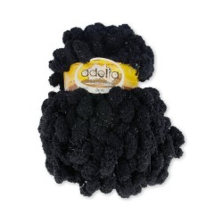 Пряжа ADELIA BOB (100% полиэстер) 2х200г/50м СК цв.02 ЧЕРНЫЙ