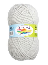 Пряжа ALPINA MARTA (100% тактифил) 5х100г/120м цв.010 св.св.серый