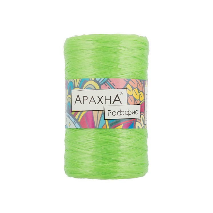 Пряжа ARACHNA Raffia (100% полипропилен) 5х50г/200м цв.18 св.салатовый