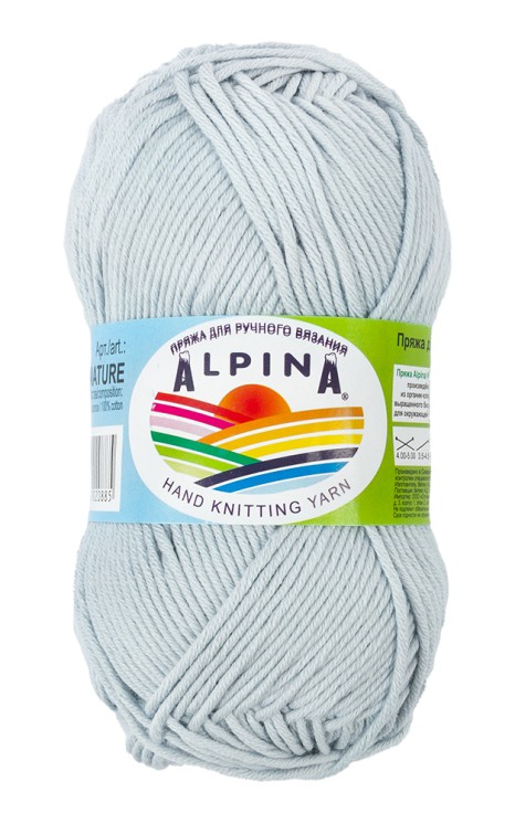 Пряжа ALPINA NATURE (100% хлопок) 10х50г/105м цв.003 бл.голубой