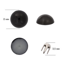 Полубусины установочные MAGIC 4 HOBBY арт.MG.9680 8 мм цв.134 черный уп.100г упак