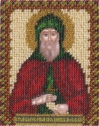 Набор для вышивания PANNA арт. CM-1213 Икона Св.Благоверного Даниила Московского 8,5х10,5 см
