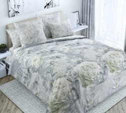 Ткань Сатин 120 г/м 100% хлопок шир.220 см арт.D.209813Сат273 цв.серый рул.33м (±5м)