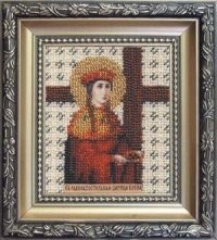 Набор для вышивания бисером ЧАРИВНА МИТЬ арт.Б-1033 Икона святой равноапостольной царицы Елены 9х11 см