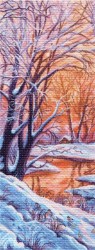 Рисунок на канве МАТРЕНИН ПОСАД арт.40х90 - 1363 Зимний вечер