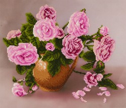 Кристальная мозаика на холсте ФРЕЯ арт.ALVR-17 055 Розы 35х30 см