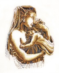 Набор для вышивания PERMIN арт.92-6104 Мать и дитя 29х37 см