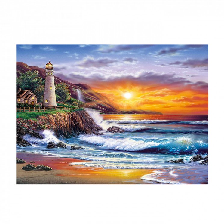 Картина по номерам с цветной схемой на холсте Molly арт.KK0618 Красивый закат (19 цветов) 30х40 см